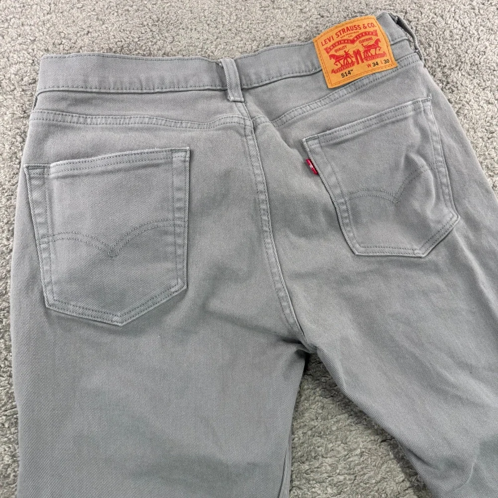 Levis 514 Mens Straight Fit Grey Denim Jeans 35x30 (actual)  00514-0941
